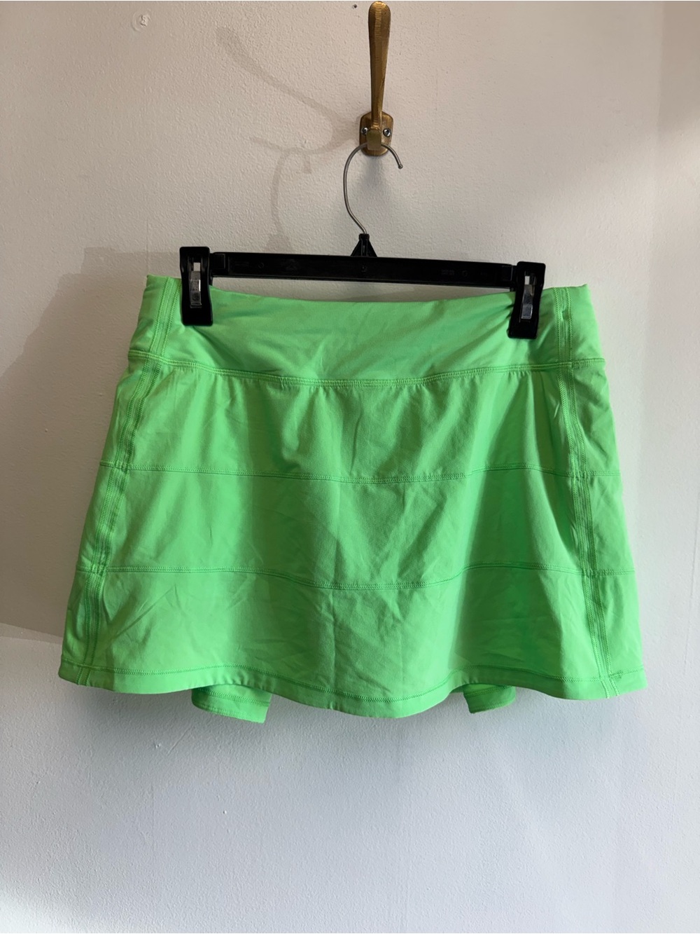 Lululemon Lime Green Pace Rival Tiered Short Lined Athletic Skirt 8 Tall W8AADT